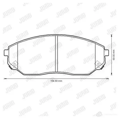 Тормозные колодки, комплект JURID 572511j 572511 571390 2 4092 - Изображение 1
