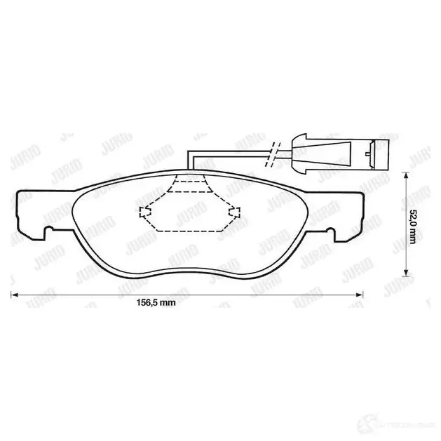 Тормозные колодки, комплект JURID 571883d K74J9S6 570911 5718 83