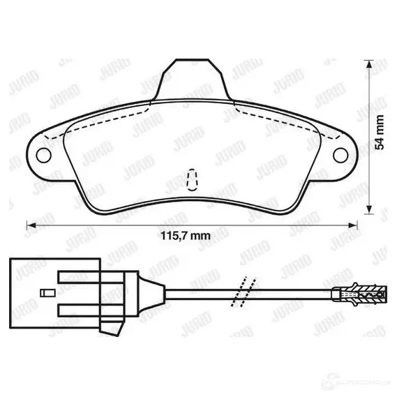 Тормозные колодки, комплект JURID 215 86 571755j 21587 570825 - Изображение 1