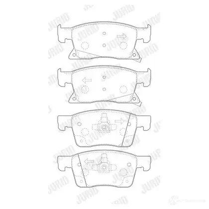 Тормозные колодки, комплект JURID 573 702J 573702j 1425004984 0UECJZ