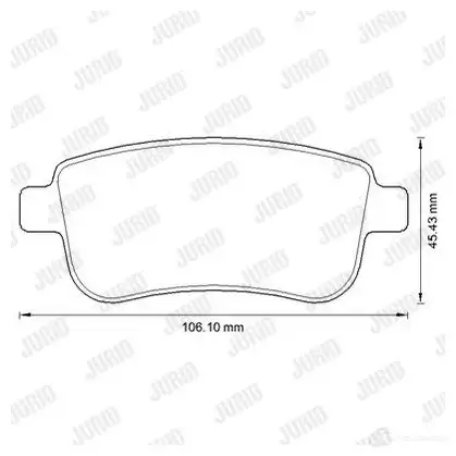 Тормозные колодки, комплект JURID 573286jc 3306437223959 C9 X0KRI 571983 - Изображение 1