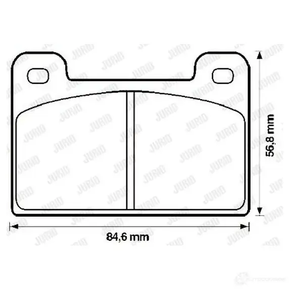 Тормозные колодки, комплект JURID 571823 570845 205 61 571823j изображение 0