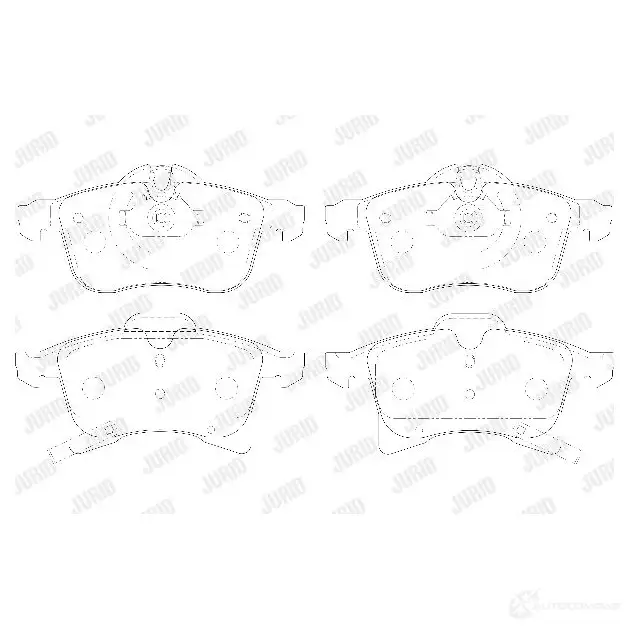 Тормозные колодки, комплект JURID F2JJQH 573153d 2383 2 571771 - Изображение 1