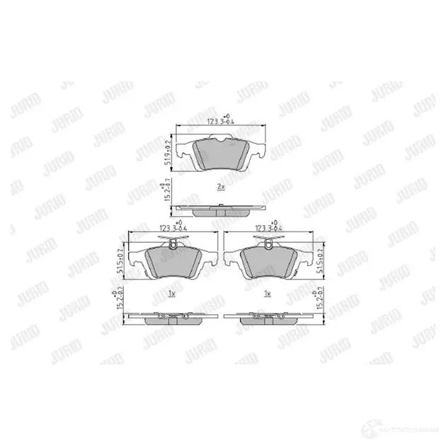 Тормозные колодки, комплект JURID 573981j 9XF49T C 1438031337 изображение 0