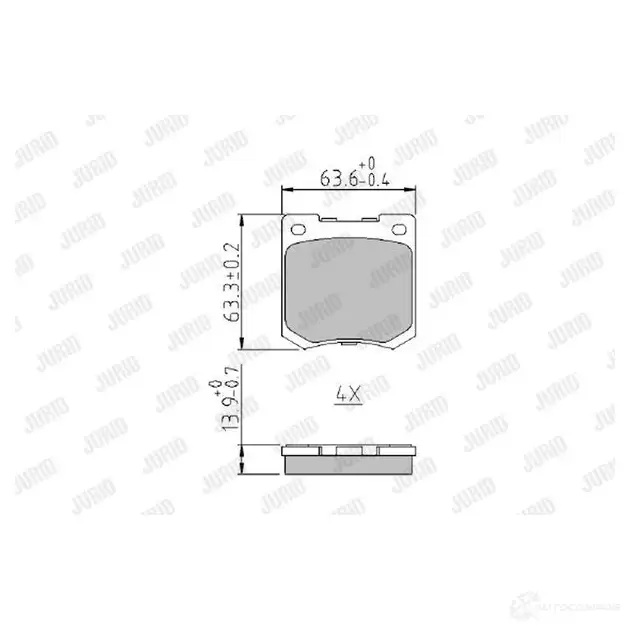 Тормозные колодки, комплект JURID 1438031292 T F7FS3 573961j