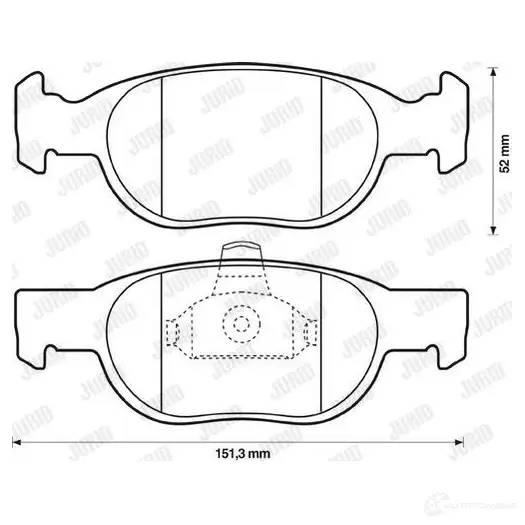 Тормозные колодки, комплект JURID 571949j 571003 21932 219 30 изображение 0