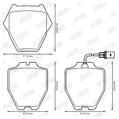 Тормозные колодки, комплект JURID 573208jc 3306437220729 F HO3X 571864 изображение 0