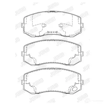 Тормозные колодки, комплект JURID 29250 573752j 1425004998 29 249 - Изображение 1