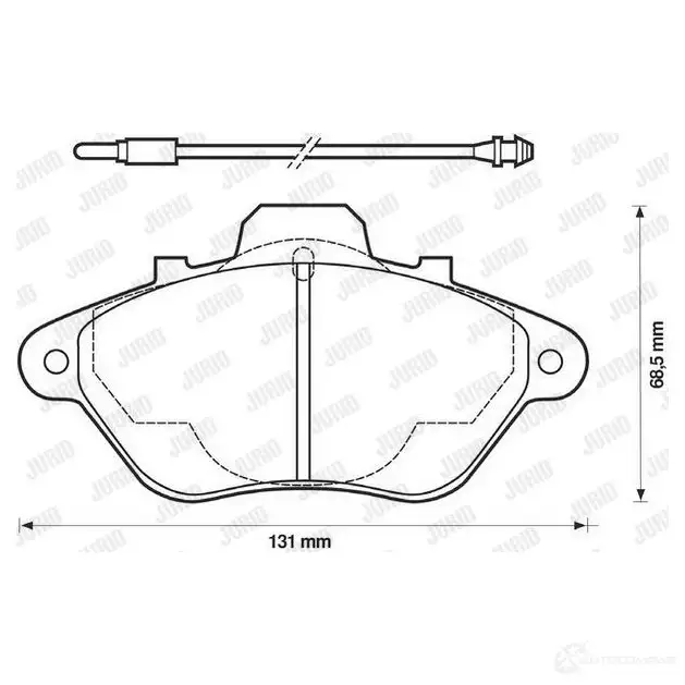 Тормозные колодки, комплект JURID 571369j 2 1295 21296 570565 изображение 0