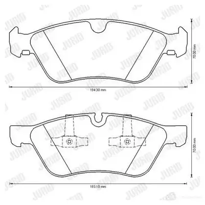 Тормозные колодки, комплект JURID 573175jc 571795 QX0 RPF 3306437190701 изображение 0