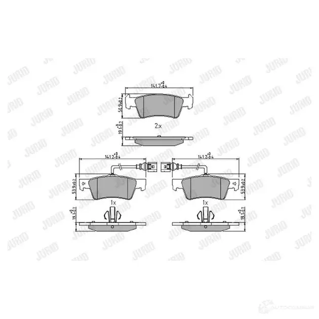 Тормозные колодки, комплект JURID Y7UFTW 573301j 572007 5733 01 изображение 0
