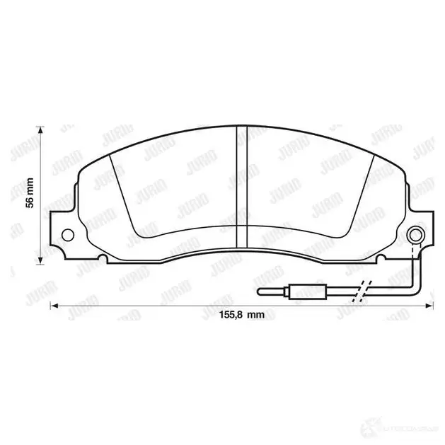 Тормозные колодки, комплект JURID 571306j 5 71306 BL3C4G 570465