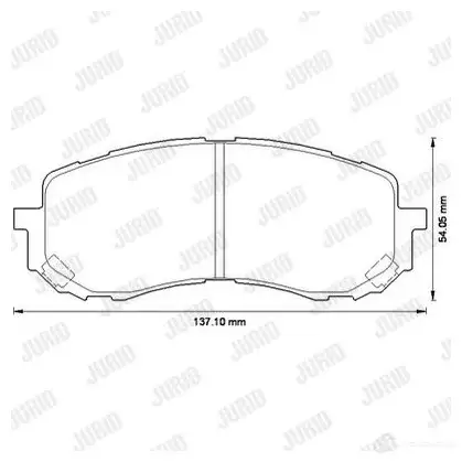 Тормозные колодки, комплект JURID 572571j DS5Y44 571452 57 2571 изображение 1