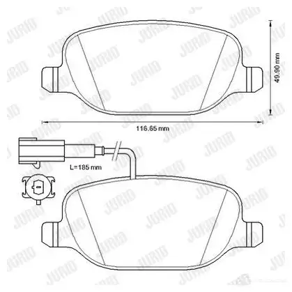 Тормозные колодки, комплект JURID 57334 8 PPVI4ZT 573348j 572075 - Изображение 1