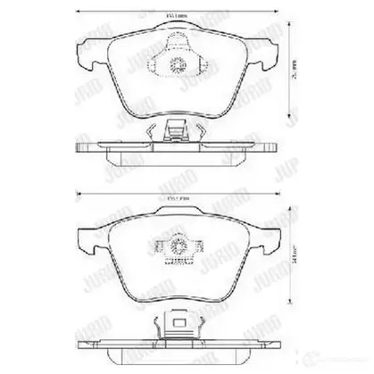 Тормозные колодки, комплект JURID FK PQNQM 3306437220668 571753 573143jc изображение 0