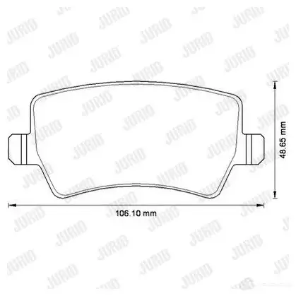 Тормозные колодки, комплект JURID 3306437220774 L7WLV F5 573250jc 571930 - Изображение 1