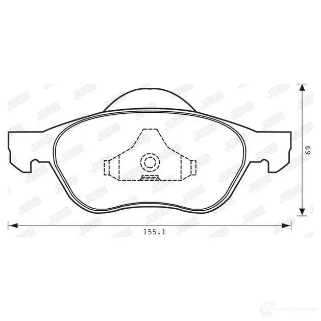 Тормозные колодки, комплект JURID 573025jc X S2SD5P 571589 3306437220583 - Изображение 1