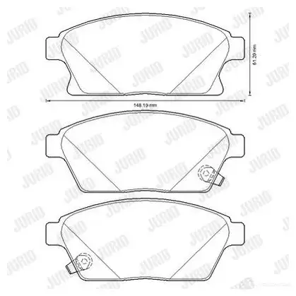 Тормозные колодки, комплект JURID 573325jc 572043 S EVY5V0 3306437224017 - Изображение 1