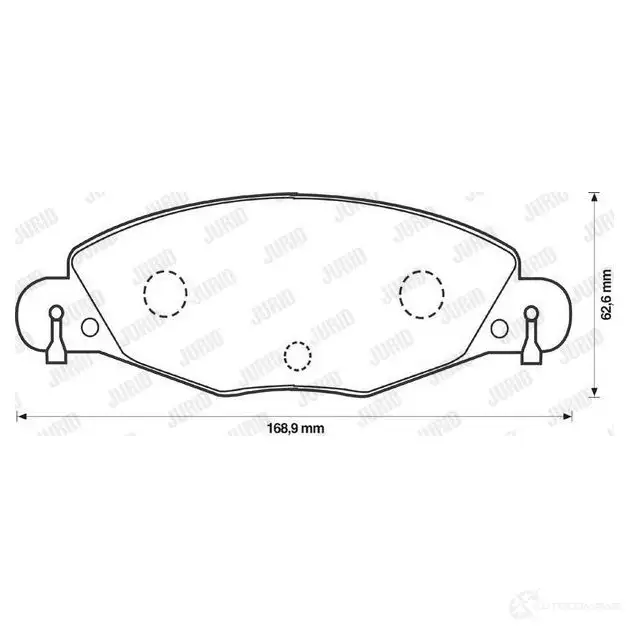 Тормозные колодки, комплект JURID RWU 16V 573029jc 571597 3306437230995 - Изображение 1