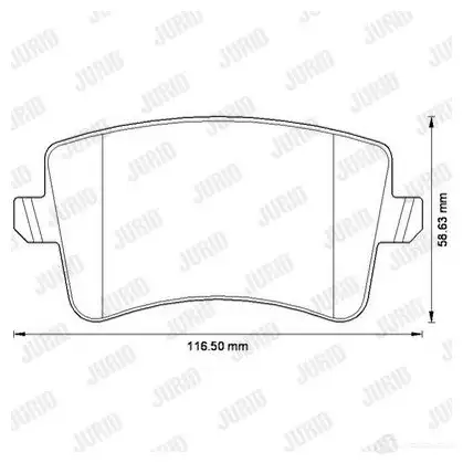 Тормозные колодки, комплект JURID 3306437190893 573259jc 571941 PCR3 MY - Изображение 1