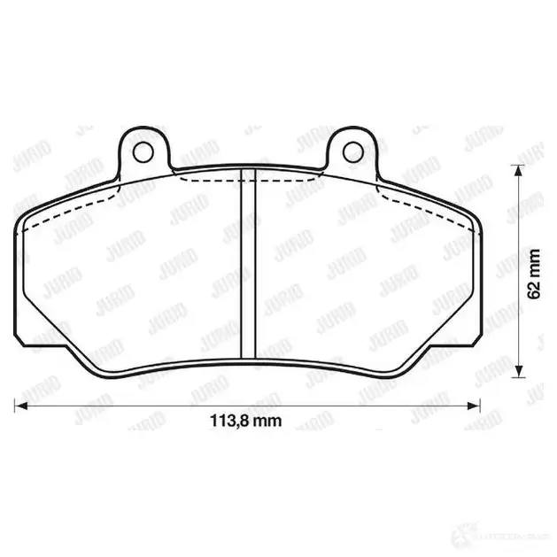 Тормозные колодки, комплект JURID 571370j 2078 8 21233 570567 - Изображение 1