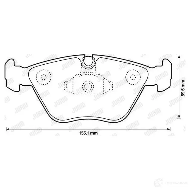 Тормозные колодки, комплект JURID HF8E3 571994j 5 71994 571084 изображение 0