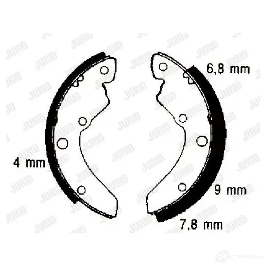 Барабанные тормозные колодки, комплект JURID LSMTT4 361194j 567477 36119 4