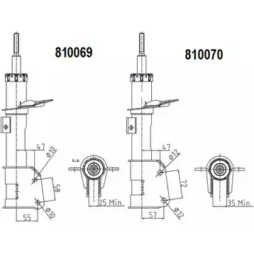 Амортизатор AL-KO 1052862 GT2EM 810070 0 1780