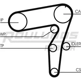 Комплект ремня ГРМ ROULUNDS RUBBER RR1039K1 ZE4KE2T RR103 9 1054728