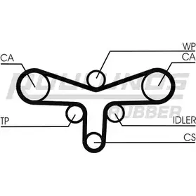 Комплект ремня ГРМ ROULUNDS RUBBER 1054900 K8BWQHO RR114 1 RR1141K2