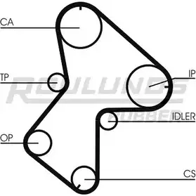 Комплект ремня ГРМ ROULUNDS RUBBER K28IG 1054957 RR1168K1 RR 1168
