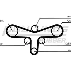 Комплект ремня ГРМ ROULUNDS RUBBER RR118 0 RR1180K2 JIMI2JG 1054983 изображение 0