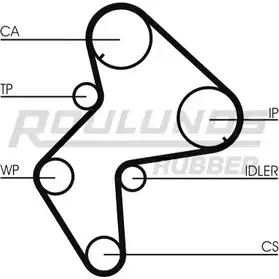 Комплект ремня ГРМ ROULUNDS RUBBER RR 1282 1055150 4E825 RR1282K1 изображение 0