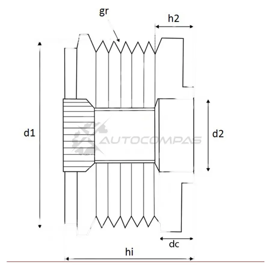 Обгонная муфта генератора KRAUF APB2210PN 1440688742 FD CI8AL изображение 2