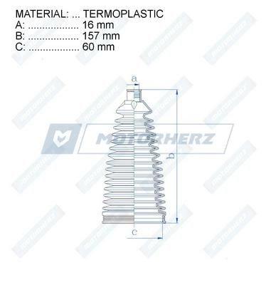 Пыльник рулевой рейки MOTORHERZ RDZ0088MG 8MNY N 1440602438 изображение 1