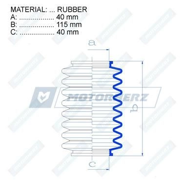 Пыльник рулевой рейки MOTORHERZ 1V1RC AL 1440602470 RDZ0164MG изображение 1