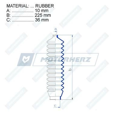 Пыльник рулевой рейки MOTORHERZ RDZ0180MG RDXZ Y 1440602480 изображение 1
