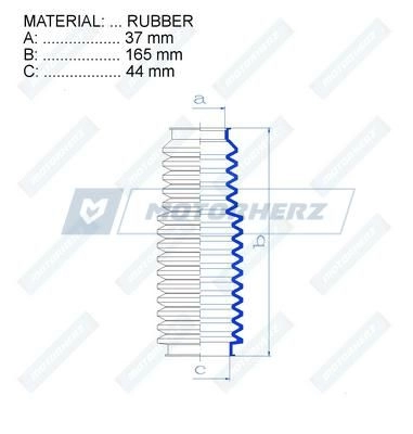 Пыльник рулевой рейки MOTORHERZ 1440602487 RDZ0198MG KMA YTQ изображение 1