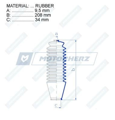 Пыльник рулевой рейки MOTORHERZ E2 MO0XN 1440602495 RDZ0216MG изображение 0