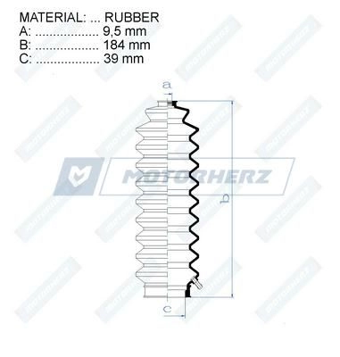 Пыльник рулевой рейки MOTORHERZ OS NFAH6 1440602509 RDZ0240MG изображение 1