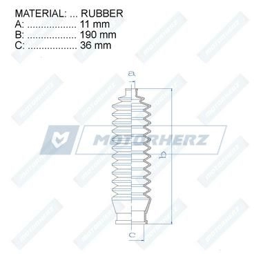 Пыльник рулевой рейки MOTORHERZ RDZ0248MG UK I37O 1440602517