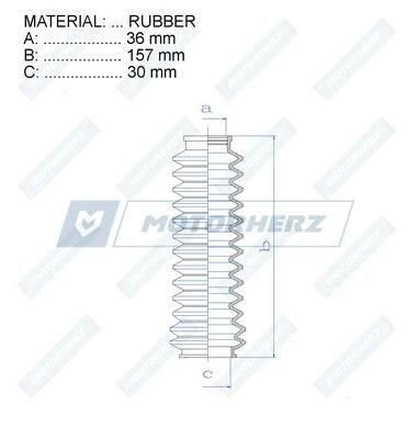 Пыльник рулевой рейки MOTORHERZ RE 9K8F RDZ0256MG 1440602523