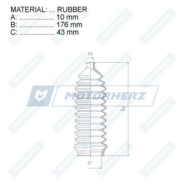 Пыльник рулевой рейки MOTORHERZ 1440602529 RDZ0266MG H JS1VCG изображение 1