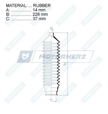 Пыльник рулевой рейки MOTORHERZ RDZ0303MG 96 MHR9 1440602551 изображение 1