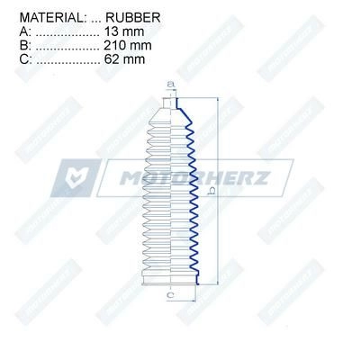 Пыльник рулевой рейки MOTORHERZ 6TE WTH RDZ0305MG 1440602553 изображение 1