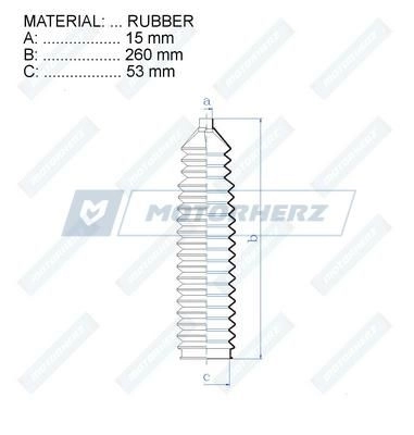 Пыльник рулевой рейки MOTORHERZ 1440602569 UVRU3R 4 RDZ0337MG изображение 0