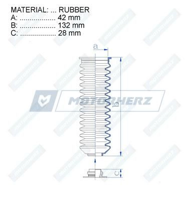 Пыльник рулевой рейки MOTORHERZ 1440602570 RDZ0338MG YP0 P8 изображение 1