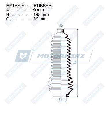 Пыльник рулевой рейки MOTORHERZ Z HXFQ RDZ0349MG 1440602581 изображение 1