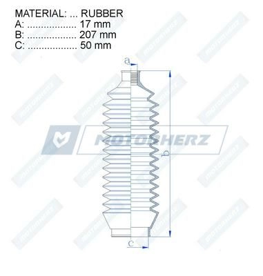 Пыльник рулевой рейки MOTORHERZ RDZ0363MG M AM9ZD 1440602590 изображение 1