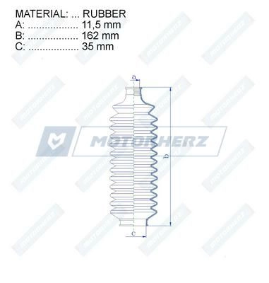 Пыльник рулевой рейки MOTORHERZ I TGTV4W 1440602598 RDZ0373MG изображение 1